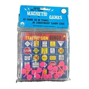 Vintage- Magnetic Games- Road Side Bingo- One- Retro Games unopened Cathay